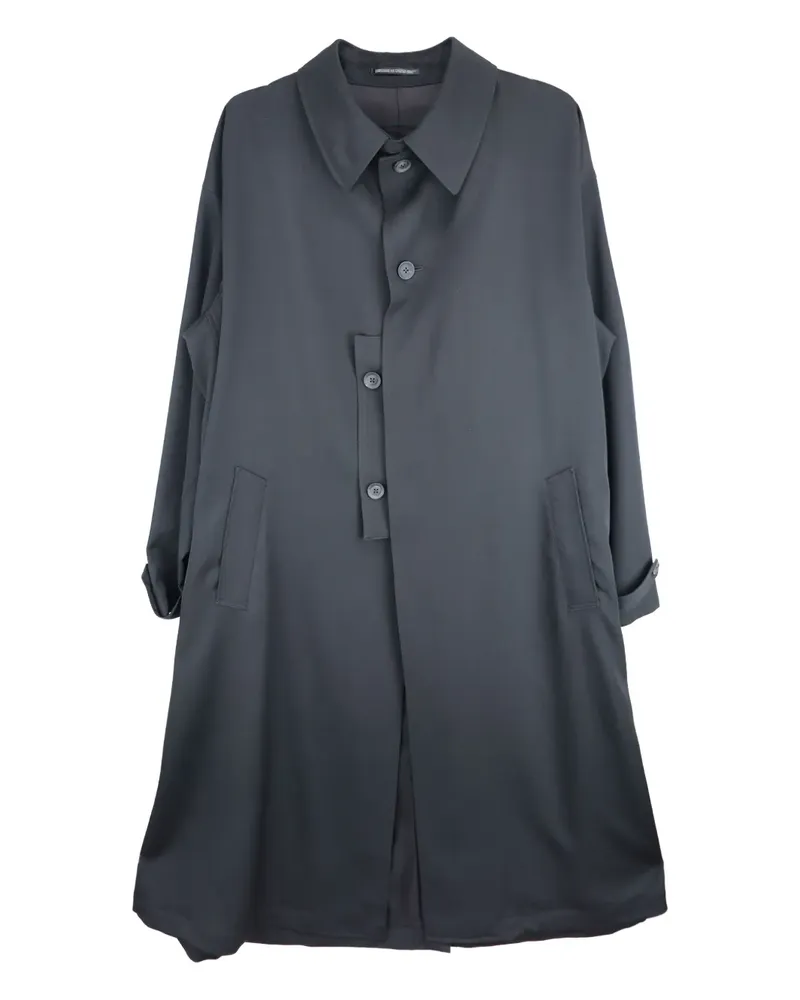 Yohji Yamamoto Mantel mit spitzem Kragen - Grau Grau