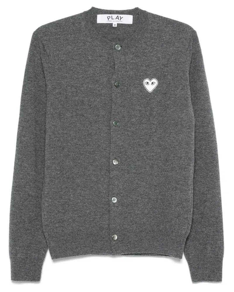 Comme des Garçons Cardigan mit Logo-Patch - Grau Grau