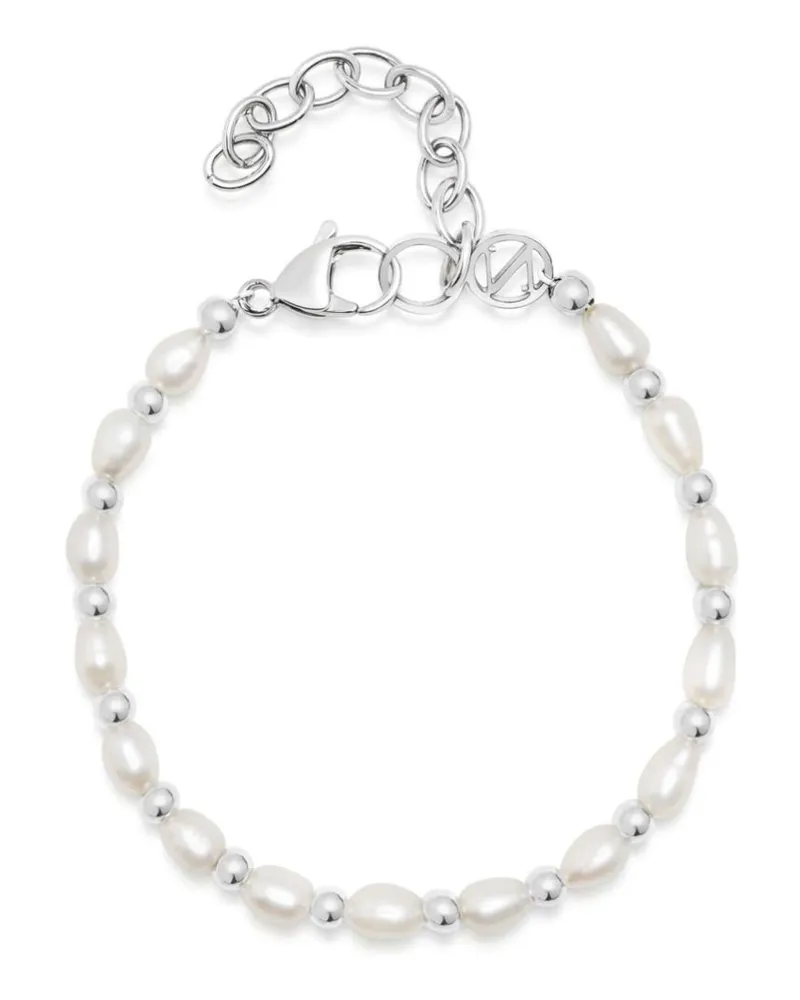 Nialaya Armband mit Perlen - Weiß Weiß