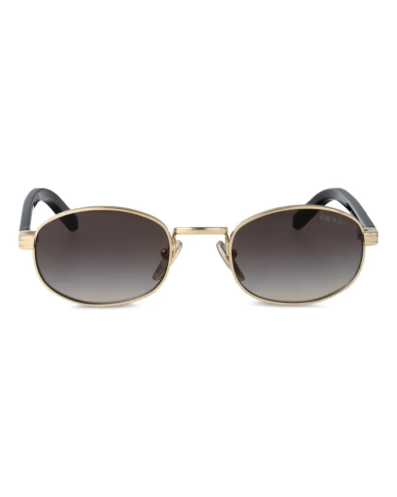 Prada Sonnenbrille mit ovalem Gestell - Gold Gold