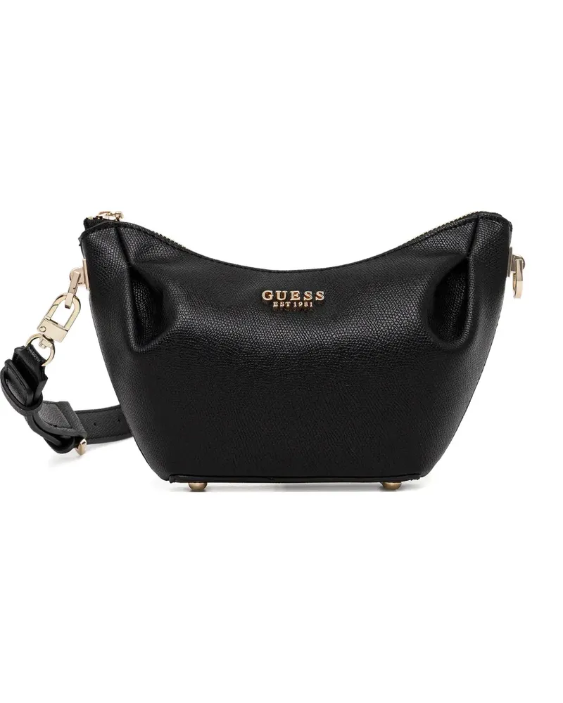 Guess logo-detail zip satchel bag - Schwarz Schwarz