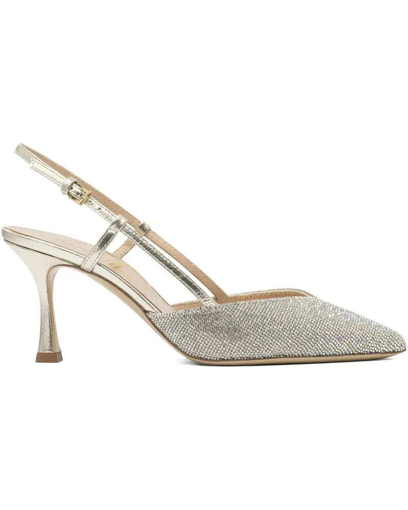 NINALILOU Slingback-Pumps mit Kristallen 65mm - Grau Grau