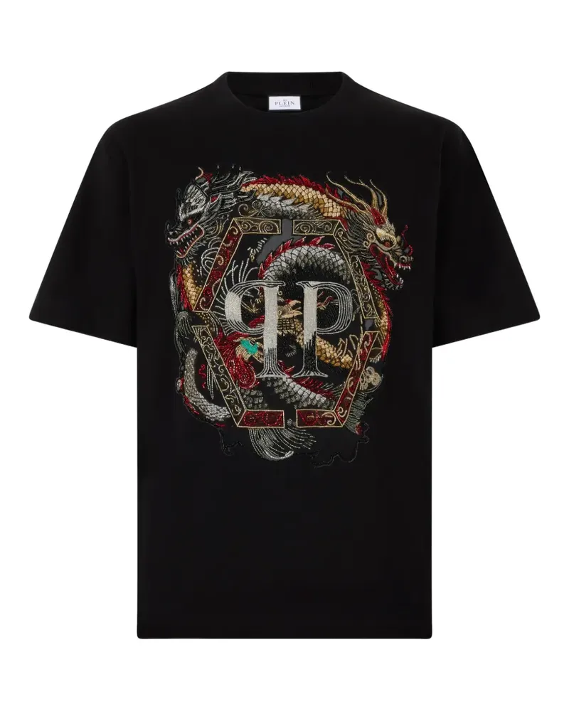 Philipp Plein T-Shirt mit rundem Ausschnitt - Schwarz Schwarz