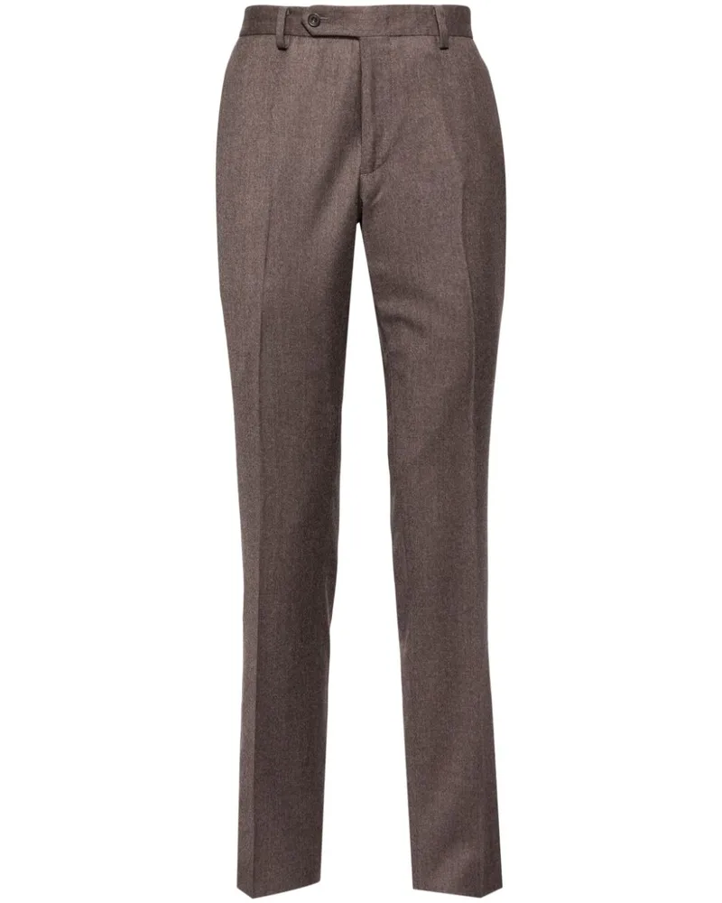 ManOnTheBoon Klassische Wollhose - Braun Braun