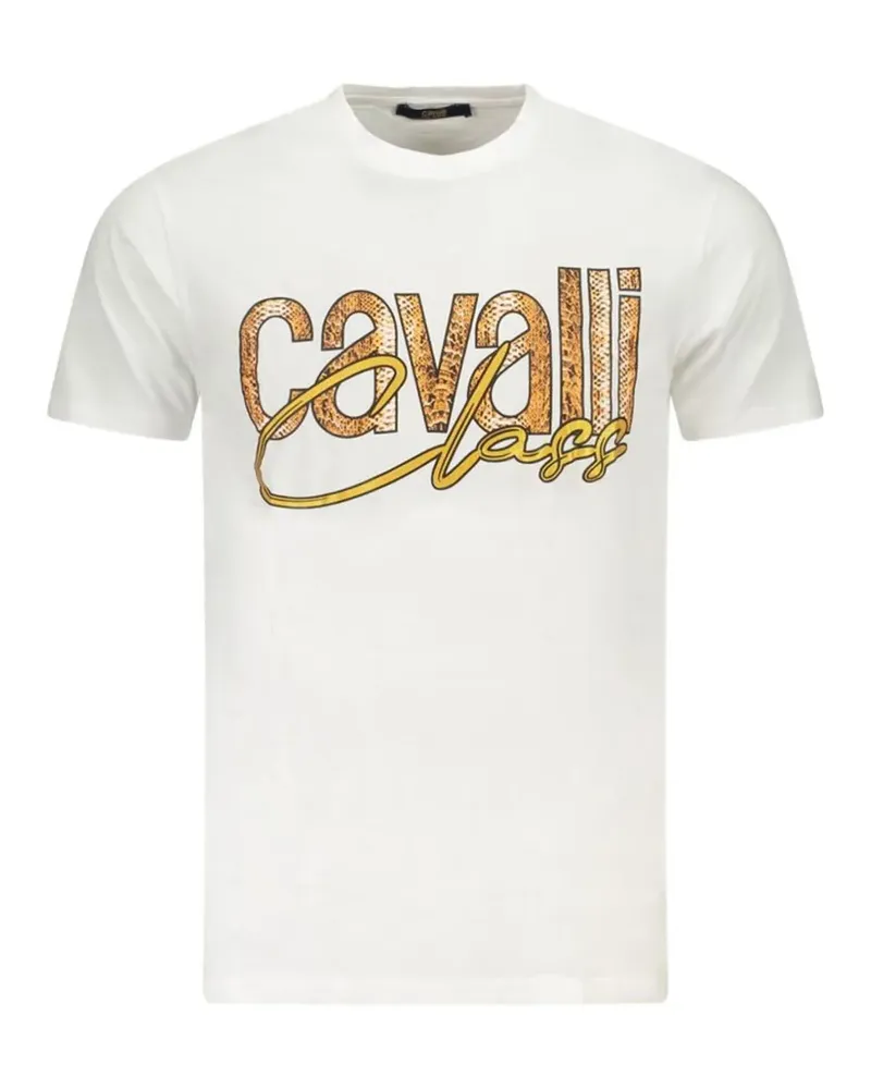 Roberto Cavalli logo-print cotton T-shirt - Weiß Weiß