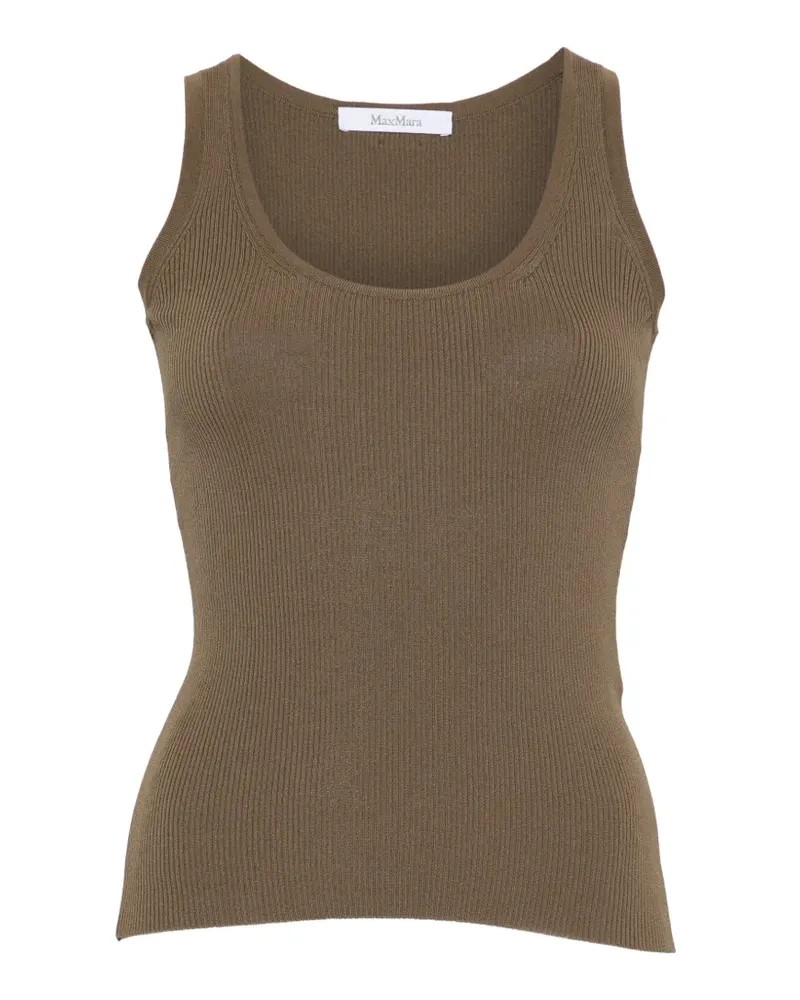 Max Mara Geripptes Editta Strick-Tanktop - Grün Grün