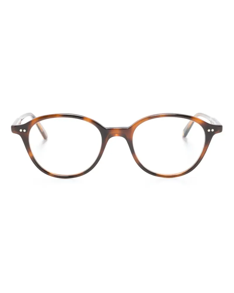 Garrett Leight Runde Franklin Brille - Braun Braun