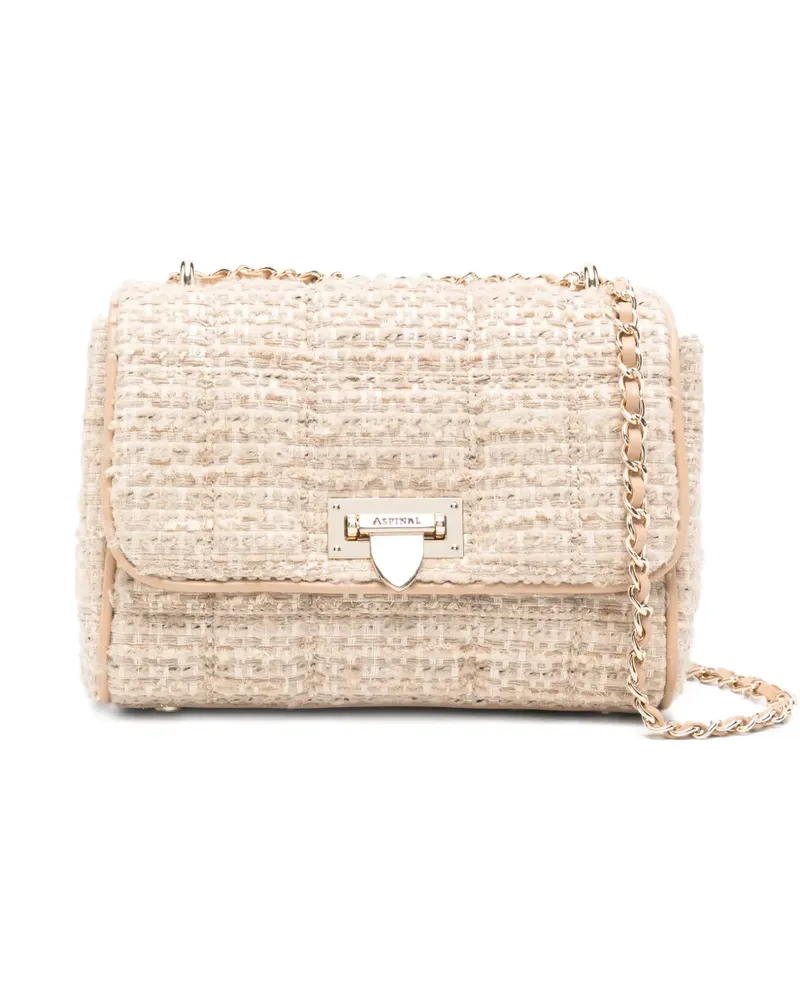 Aspinal of London Lottie Tweed-Umhängetasche - Nude Nude