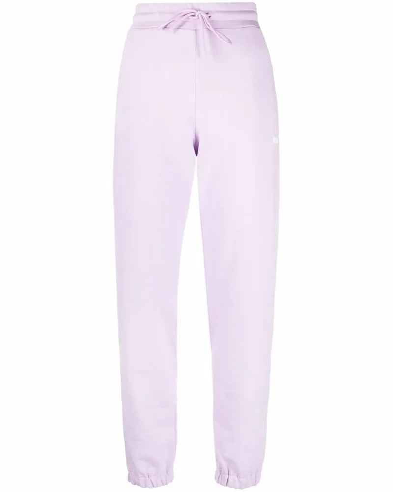 MSGM Jogginghose mit Logo-Print - Violett Violett