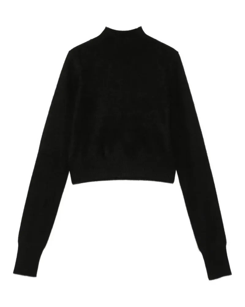 SPORTMAX Gebürsteter Pullover - Schwarz Schwarz