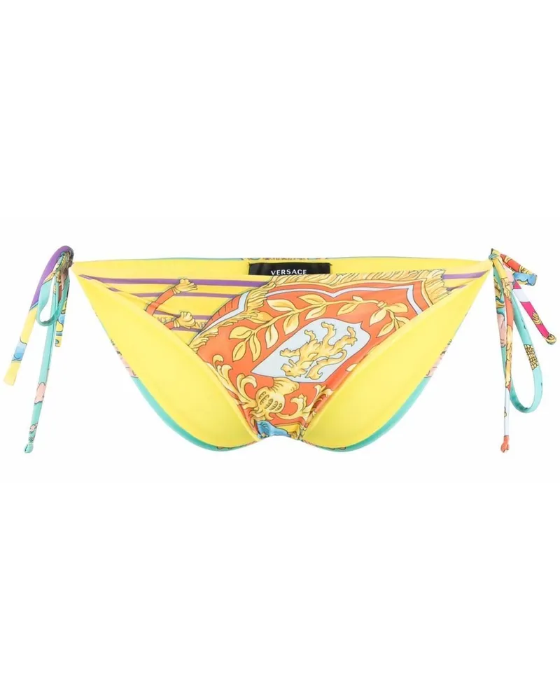 Versace Bikinihöschen mit Barockmuster - Gelb Gelb