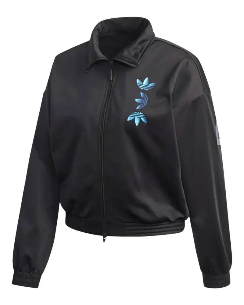 adidas Sweatshirt mit Reißverschluss - Schwarz Schwarz