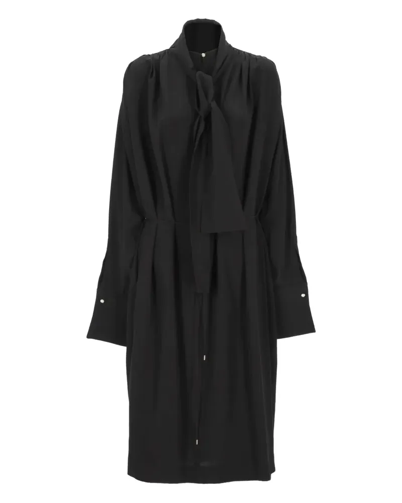 Carven tie-neck shirt maxi dress - Schwarz Schwarz