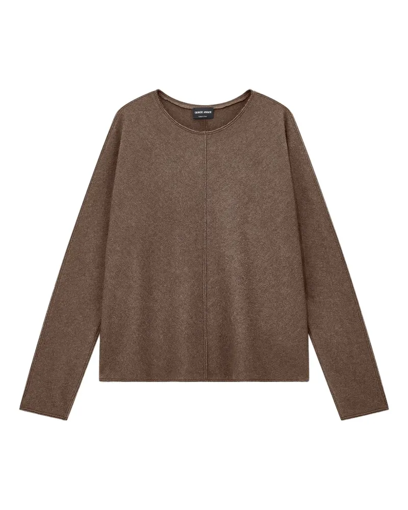 Giorgio Armani Pullover mit Ziernaht - Braun Braun