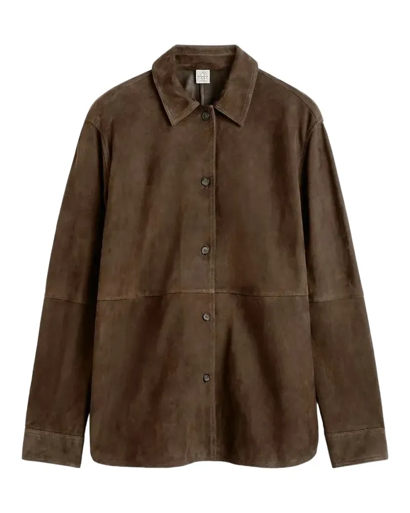 Totême suede overshirt coat - Braun Braun