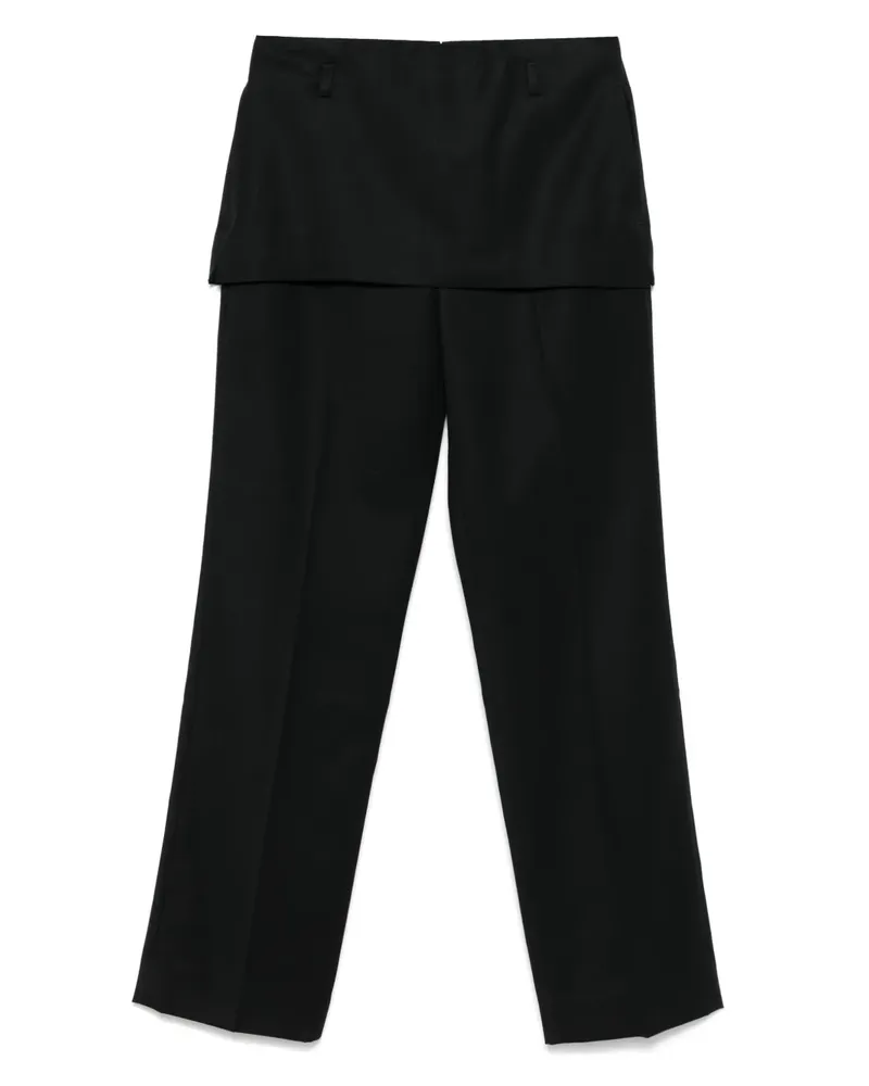 Totême Hose im Layering-Look - Schwarz Schwarz