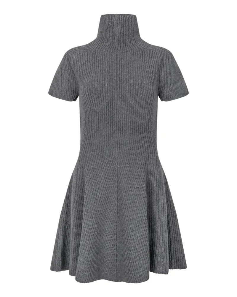 Magda Butrym turtle-neck ribbed mini dress - Grau Grau