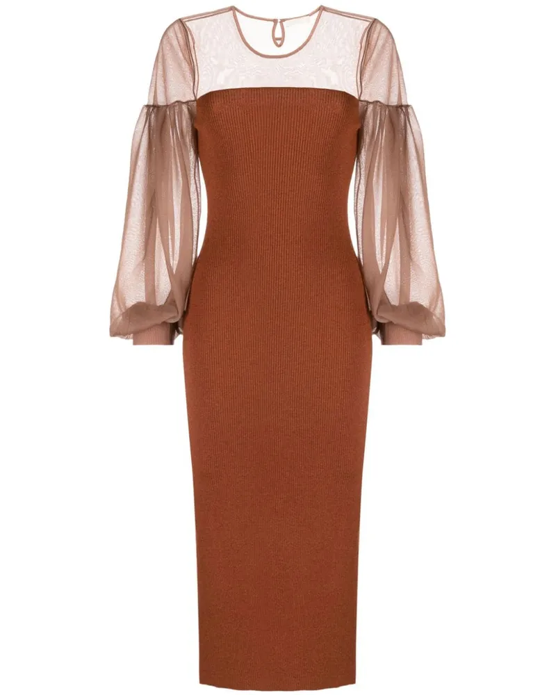 Ulla Johnson Milla Kleid mit transparenten Einsätzen - Orange Orange