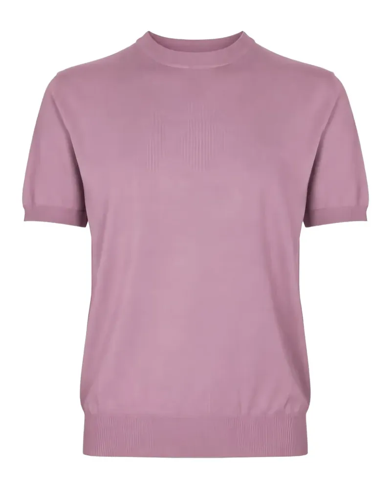 Altea fine-knit ribbed-trim T-shirt - Violett Violett
