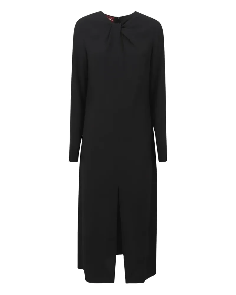 Gucci split twisted maxi dress - Schwarz Schwarz