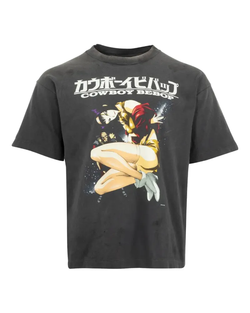 SAINT MXXXXXX x Cowboy Bebop T-Shirt mit grafischem Print - Schwarz Schwarz