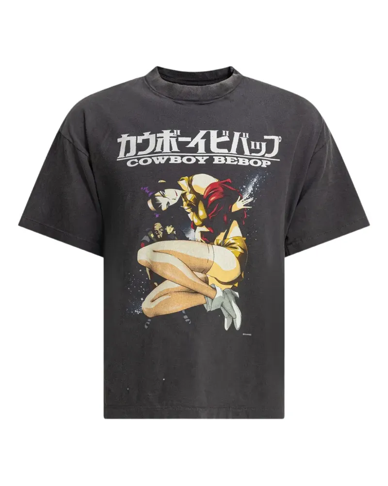 SAINT MXXXXXX x Cowboy Bebop T-Shirt mit grafischem Print - Schwarz Schwarz