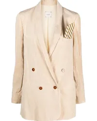 ALYSI Doppelreihiger Blazer aus Cord Nude