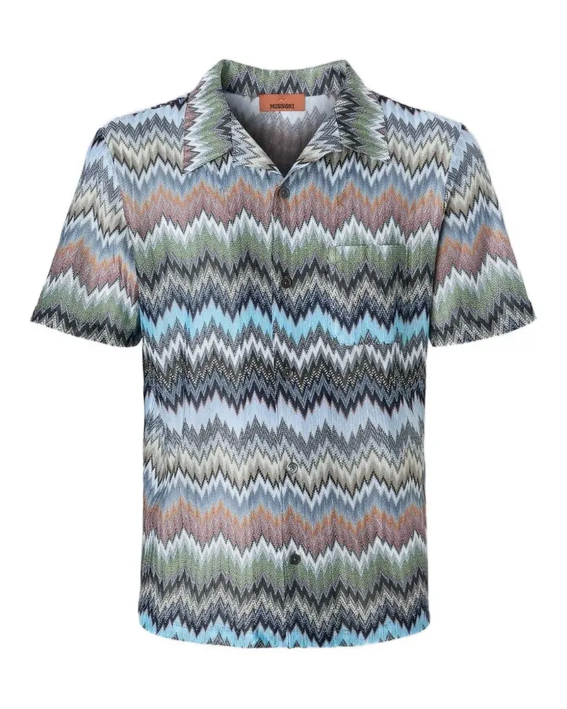 Missoni Hemd mit Zickzackmuster - Blau Blau