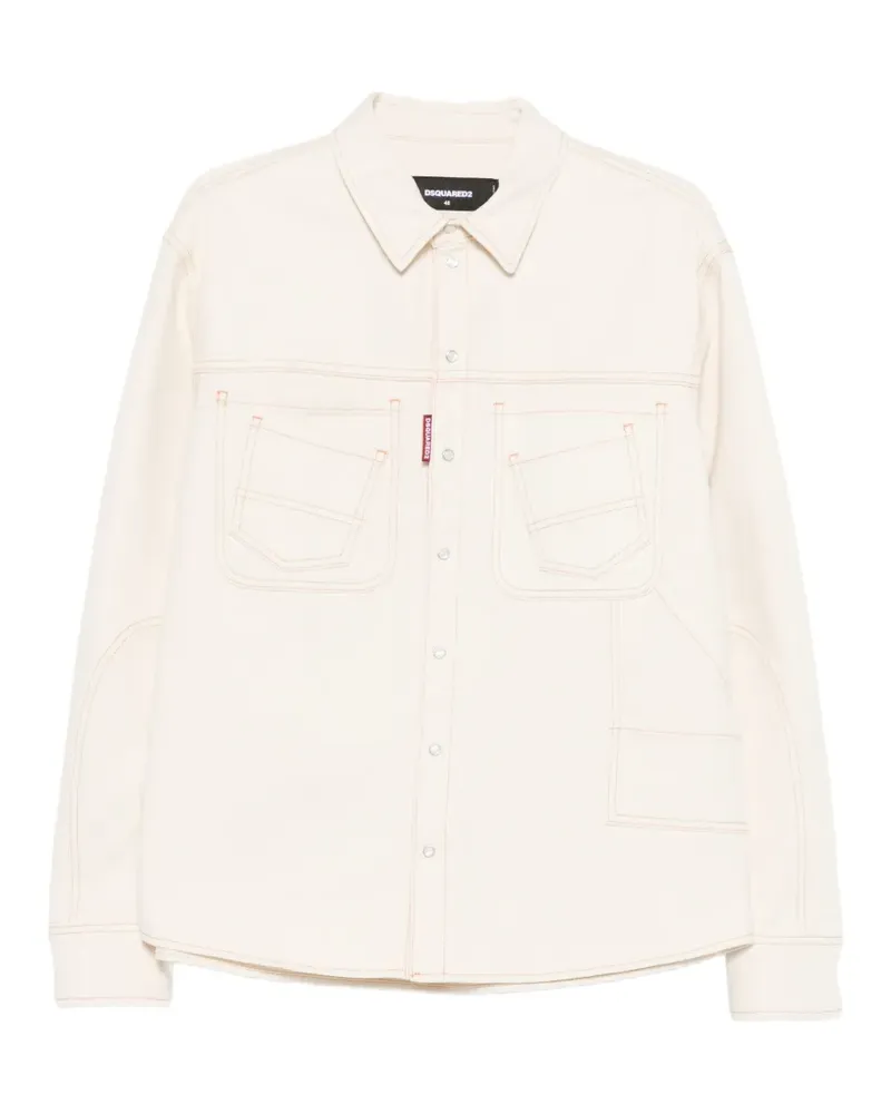 Dsquared2 Hemd mit aufgestickten Taschen - Nude Nude