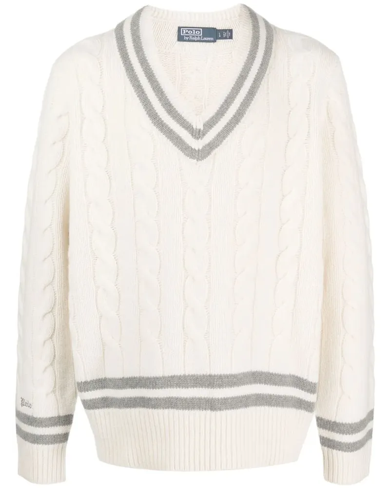 Ralph Lauren Pullover mit Zopfmuster - Nude Nude