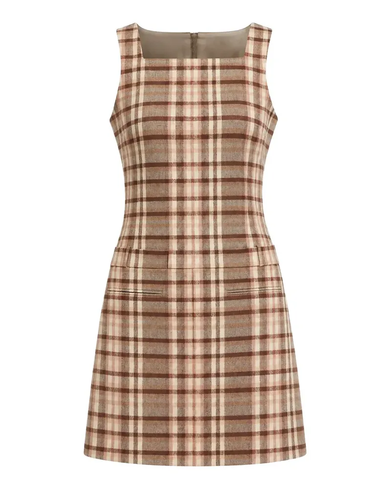 STAUD Shea plaid mini dress - Braun Braun