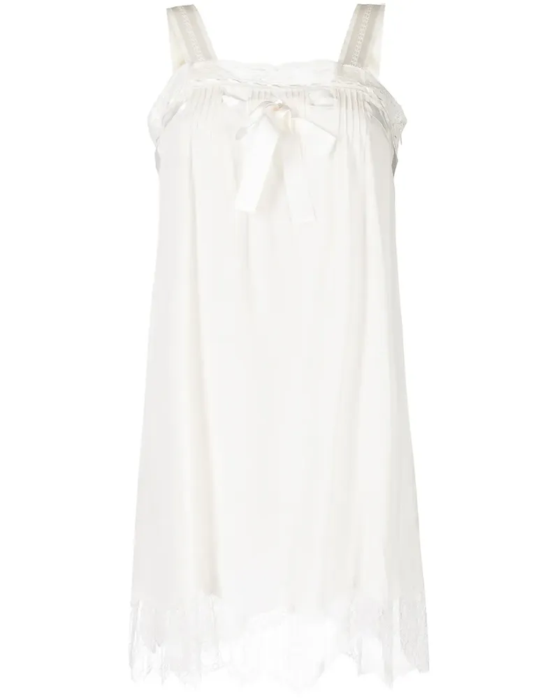 SHIATZY CHEN Minikleid mit Spitzeneinsätzen - Weiß Weiß