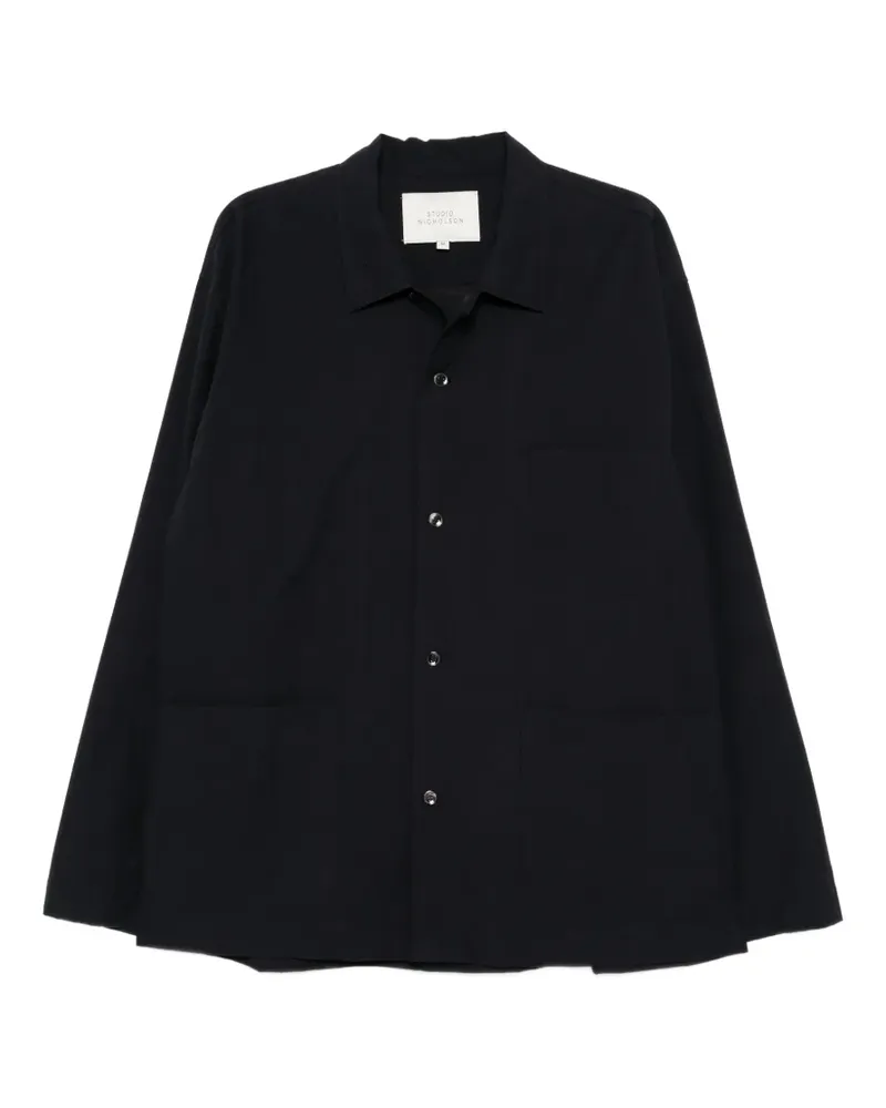 Studio Nicholson worker shirt jacket - Blau Blau