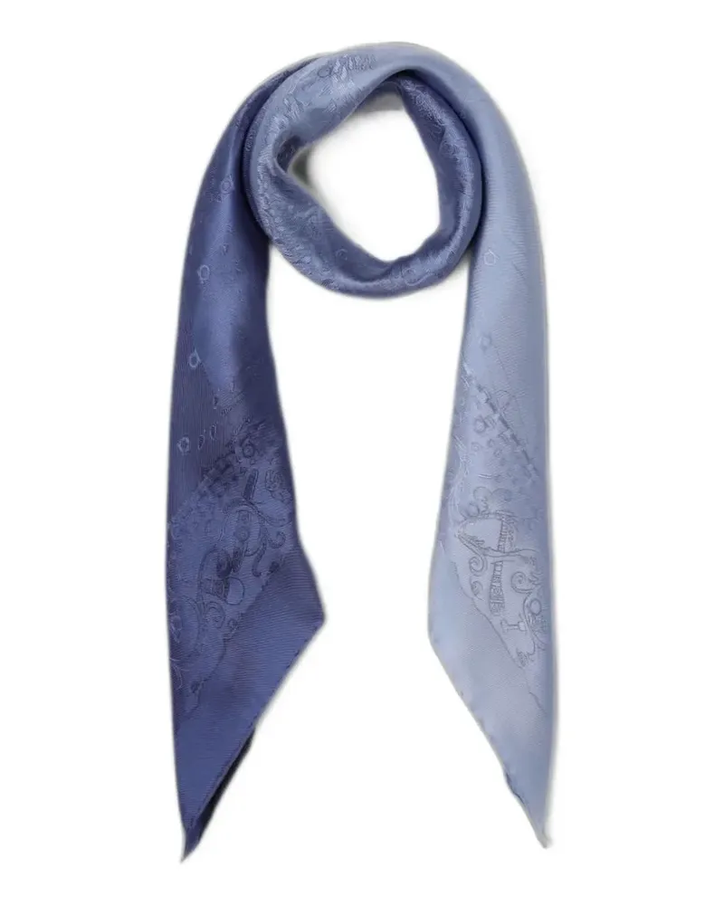 Ferragamo Palazzo Jacquard-Schal - Blau Blau