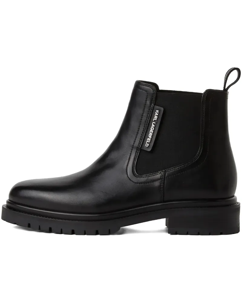 Karl Lagerfeld Chelsea-Boots mit elastischen Bündchen - Schwarz Schwarz