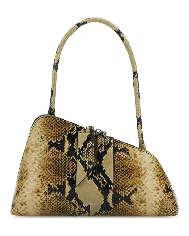 ATTICO Schultertasche mit Schlangen-Effekt - Nude Nude