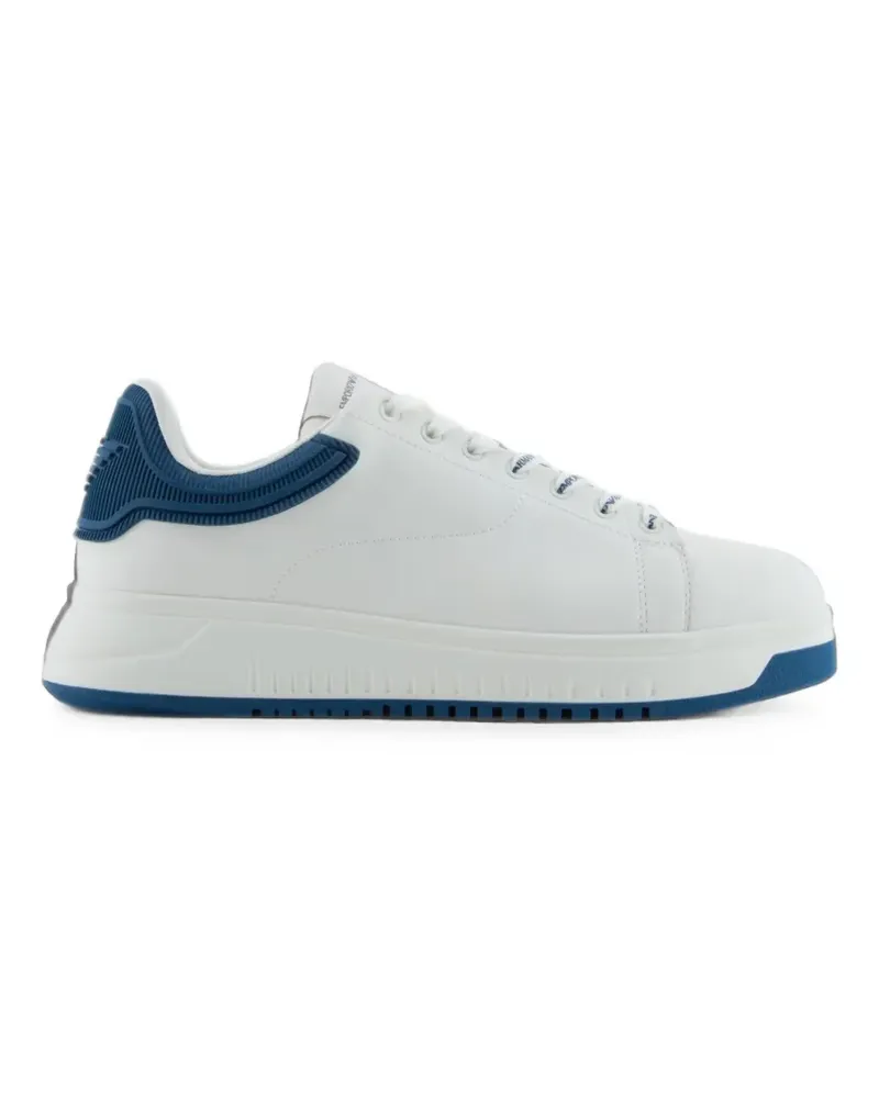 Emporio Armani Sneakers mit Logo-Print - Weiß Weiß