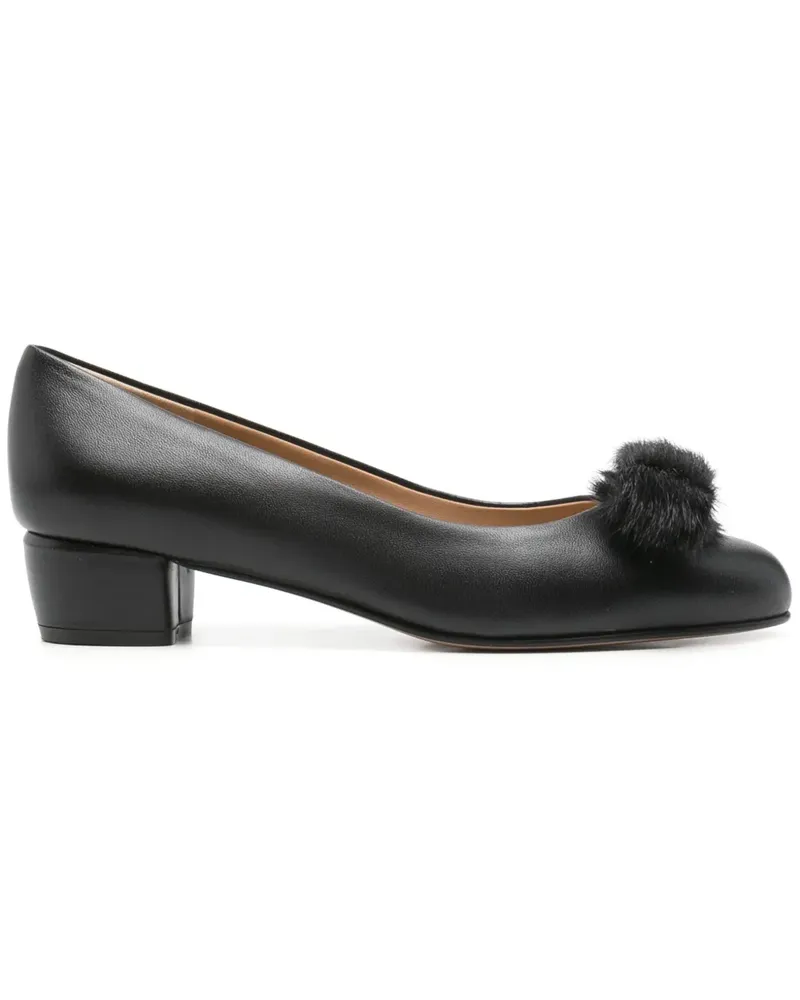Ferragamo Ballerinas aus Leder 30mm - Schwarz Schwarz
