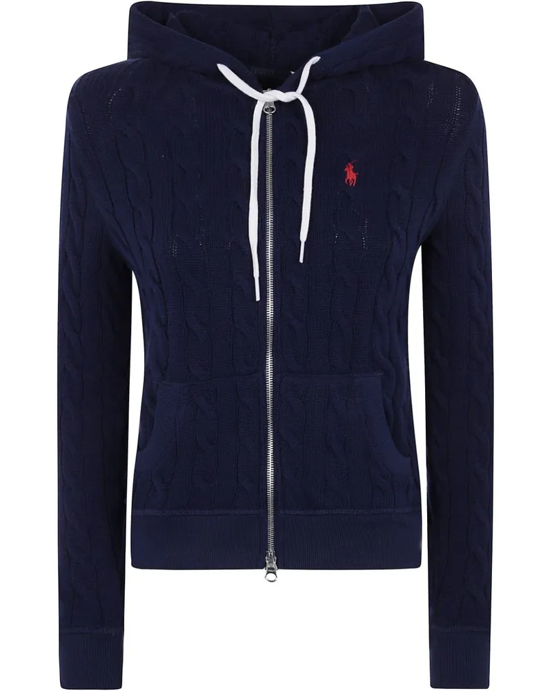 Ralph Lauren Hoodie mit Zopfmuster - Blau Blau