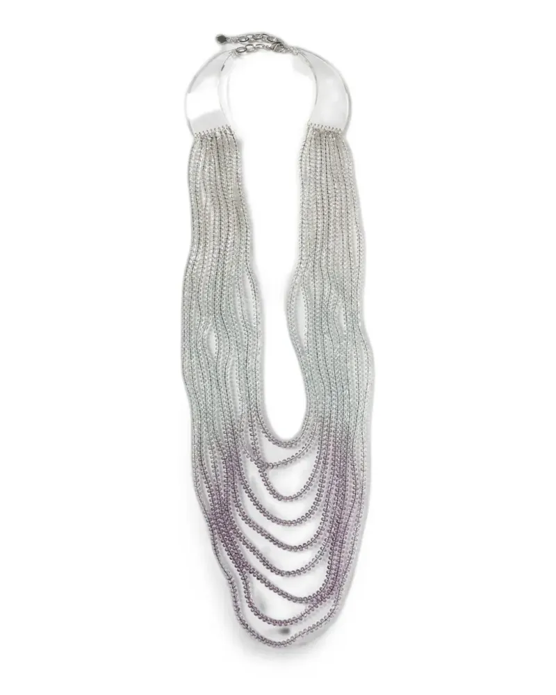 Emporio Armani multi-strand beaded necklace - Silber Silber
