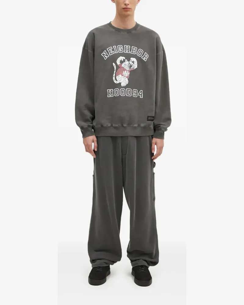 Neighborhood Sweatshirt mit grafischem Print - Grau Grau