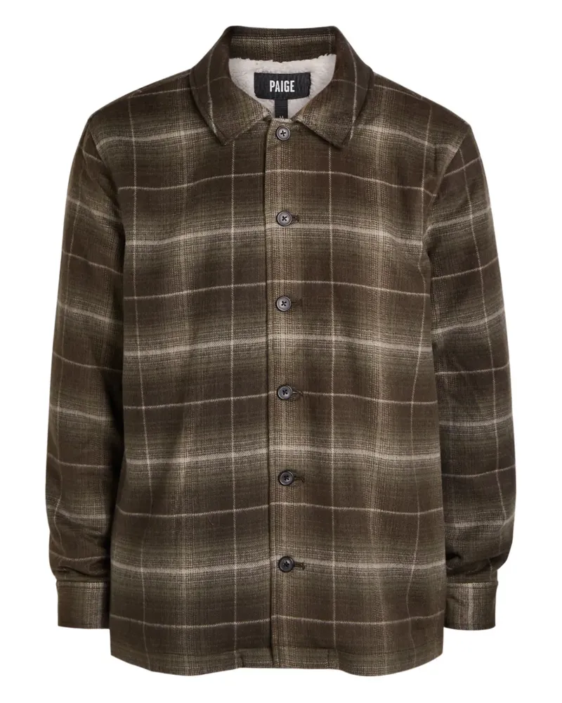 Paige Telford plaid-pattern button shirt jacket - Grün Grün