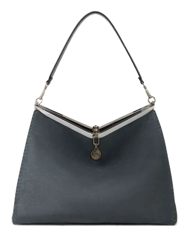 Etro Großer Vela Tote Bag aus Nubukleder - Schwarz Schwarz
