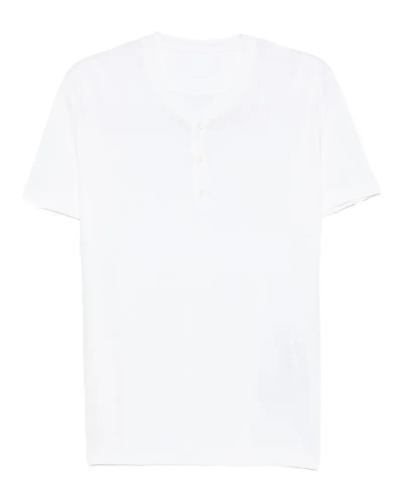 120% Lino round-neck short-sleeve T-shirt - Weiß Weiß