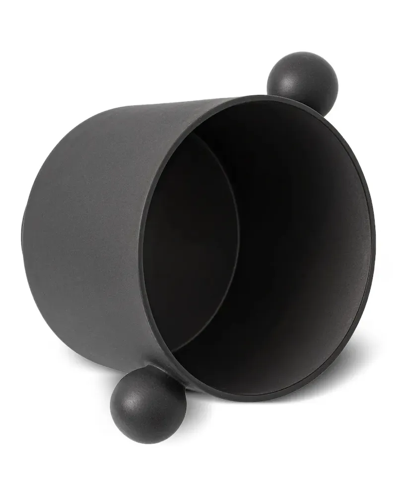 oyoy Vase mit Kugelhenkel - Schwarz Schwarz