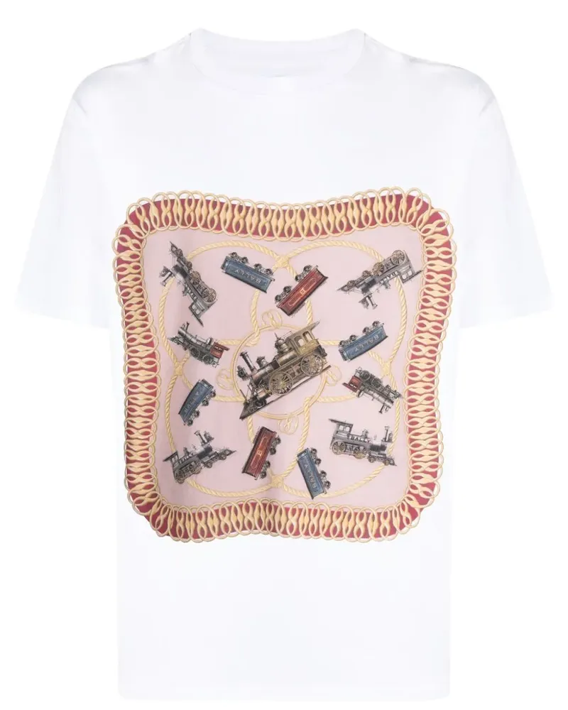 Bally T-Shirt aus Bio-Baumwolle mit Print - Weiß Weiß
