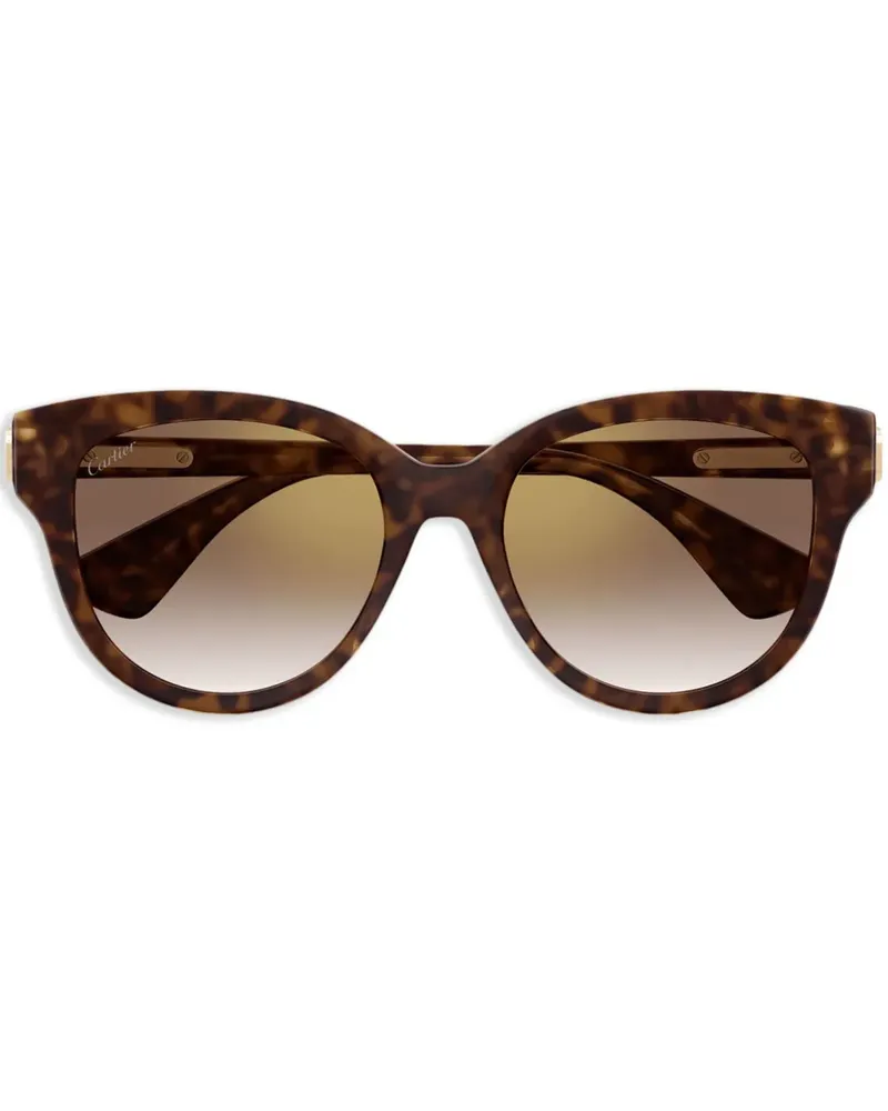 Cartier Cat-Eye-Sonnenbrille in Schildpattoptik - Braun Braun