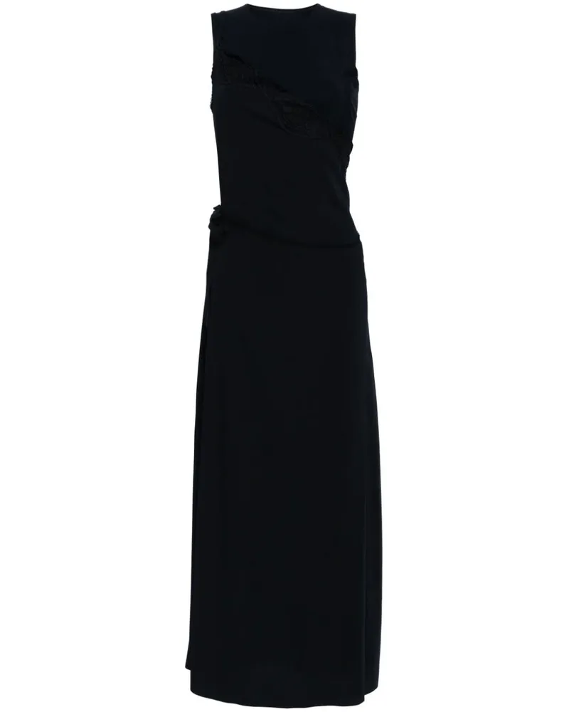 Maison Margiela Maxikleid mit Spitzeneinsätzen - Schwarz Schwarz