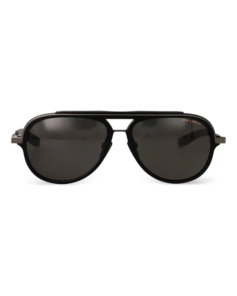 DITA pilot-frame double-bridge sunglasses - Schwarz Schwarz