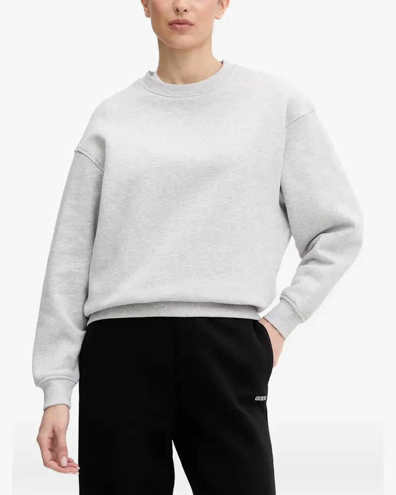 Guess Besticktes T-Shirt mit überschnittenen Schultern - Grau Grau